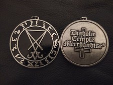 LUCYPHER SIGIL -- Metalowy wisiorek / Pentagram Szatan Diabeł Koza Okultystyczna 666 Lucyfer na sprzedaż  PL