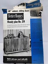 Prácticos planos de carpintería Better Homes jardines puerta corredera muebles 1955, usado segunda mano  Embacar hacia Argentina