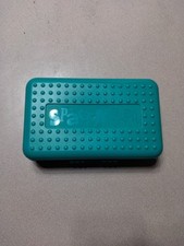 Caja de lápices Spacemaker verde azulado y rosa vintage años 90 estuche de almacenamiento de plástico segunda mano  Embacar hacia Mexico