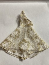 Vestido de boneca Barbie vintage dourado com renda um ombro da década de 1980’ comprar usado  Enviando para Brazil