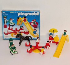 1981 Playmobil Play Set 3416 Playground Slide Merry Go Round Horse Caixa Vintage comprar usado  Enviando para Brazil