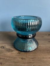 Glass teal ribbed for sale  MARKET DRAYTON