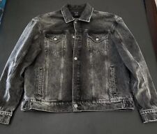 Jaqueta jeans masculina KSUBI cinza lavada nova sem etiquetas streetwear premium comprar usado  Enviando para Brazil