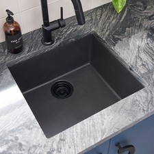 Pia de preparação de barra de tigela única composta de granito Ruvati 17x17" - RVG2018BK comprar usado  Enviando para Brazil