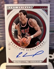 2018-19 National Treasures Rony Seikaly autógrafo inigualável autografado/99 Heat comprar usado  Enviando para Brazil