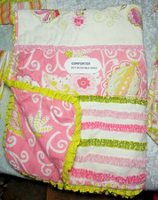 KidsLine by Dena, Edredom, Cobertor de Berço Bordado, Rosa, Verde, Reversível comprar usado  Enviando para Brazil