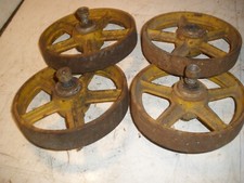 Conjunto de 4 rodas de rodízio de ferro fundido com rolamentos 8" x 1.5" andaime carrinho utilitário PESADO comprar usado  Enviando para Brazil