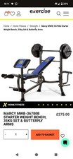 Marcy weight bench for sale  CHESTERFIELD