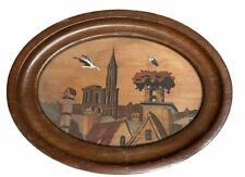 Tableau ovale pyrogravure d'occasion  Bordeaux-