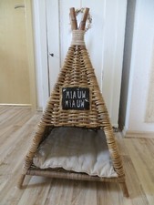 Katzenhaus tipi rattan gebraucht kaufen  Halle
