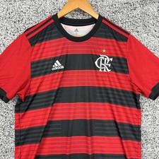 Camiseta de futebol CRF Flamengo adulto grande preta vermelha Adidas 2018 comprar usado Camiseta de futebol CRF Flamengo adulto grande preta vermelha Adidas 2018 comprar usado  Enviando para Brazil