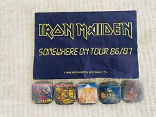 Usado, Iron Maiden raro oficial original Reino Unido em algum lugar em turnê 86/87 Eddie Badge cartão comprar usado  Enviando para Brazil