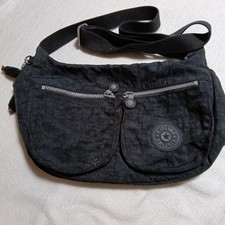 Bolsa de ombro Kipling preta com bolsos com zíper usada comprar usado  Enviando para Brazil