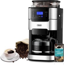 GEVI 10 XÍCARAS CAFETEIRA MOEDOR MOEDOR MOEDOR MÁQUINA DE FAZER REBARBA MOEDOR COMBO - PRETO comprar usado  Enviando para Brazil