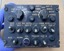Usado, PAINEL DE COMUNICAÇÕES INTERRUPTOR RÁDIO COCKPIT AVIÃO EAST AIRLINES G-475 Gables comprar usado  Enviando para Brazil