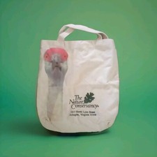 Bolsa tote de lona vintage The Nature Conservancy proteção de espécies raras gráfica comprar usado  Enviando para Brazil