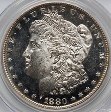 Morgan Dollar 1880-S PCGS MS-64 Deep Mirror Proof-like! Amazing Blast White! comprar usado  Enviando para Brazil