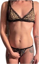 Ensemble lingerie léopard d'occasion  Toulon-