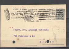 Cartolina pubblicitaria milano usato  Roma