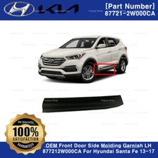 Guarnição de moldura lateral para porta frontal fabricante de equipamento original LH 877212W000CA para Hyundai Santa Fe 13-17 comprar usado  Enviando para Brazil