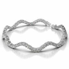 Pulseira de tênis de casamento e festa design curvo clássico 5,0 CT brilhante zircônia cúbica comprar usado  Enviando para Brazil