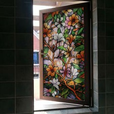 Película de janela estática floral 3D opaca adesivo de vitral fosco decoração de privacidade comprar usado  Enviando para Brazil