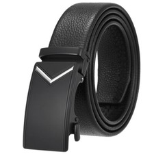 Cinto de couro masculino empresarial de alta qualidade fivela automática cinto catraca presente comprar usado  Enviando para Brazil