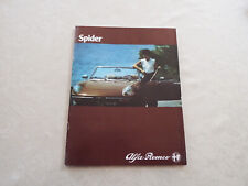 Ancienne brochure spider d'occasion  France