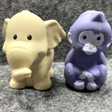 2x Fisher Price Little People Szary szympans Małpa i słoń Zoo Zwierzęta Figurki na sprzedaż  Wysyłka do Poland
