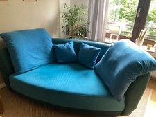 Halbrundes sofa petrol gebraucht kaufen  Köln