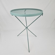 Mesa de pátio moderna de ferro forjado meados do século malha redonda metal dobrável vintage comprar usado  Enviando para Brazil