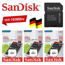 Micro SD Card Speicherkarte SanDisk  32/512GB  Mit Adapter 100/200 MBs comprar usado  Enviando para Brazil