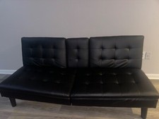 Black leather futon for sale  Savannah