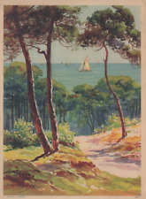 Chromo image paysage d'occasion  Menton