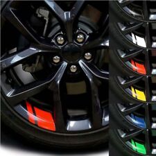 Usado, 6x Acessórios de Carro Adesivo Refletivo Aro de Roda de Carro Adesivo de Vinil Acabamento Para 16"-21" comprar usado  Enviando para Brazil
