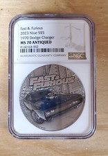 Dodge Charger 2 oz 2023 Fast and Furious 1970 NGC MS70 envelhecido comprar usado  Enviando para Brazil