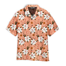 Hawaiian shirt peach for sale  Miami