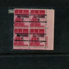 Placa VT pré-cancelada Brattleboro dos EUA # bloco MSC023, usado comprar usado  Enviando para Brazil