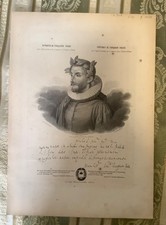Antica litografia ritratto usato  Napoli