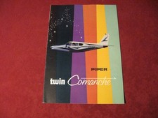 1960's Piper Twin Comanche Aircraft Airplane Sales Brochure lot Booklet Catalog for sale  Warrensburg