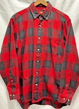 Camisa masculina de flanela BASS PRO SHOPS vermelha preta búfalo xadrez botão LS tamanho (M), usado comprar usado  Enviando para Brazil