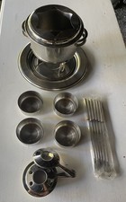 Conjunto de fondue Tramontina aço inoxidável 14 peças, novo sem caixa, usado comprar usado Conjunto de fondue Tramontina aço inoxidável 14 peças, novo sem caixa, usado comprar usado  Enviando para Brazil