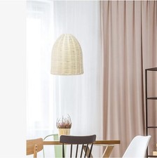 12 pol. Pingente Downlight de Rattan Costeiro Alongado Natural 1 Luz por Elegant 788 comprar usado  Enviando para Brazil