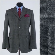 Usado, Casaco esportivo masculino Prince of Wales 40R tamanho EUA ZARA xadrez cinza lã blazer jaqueta comprar usado  Enviando para Brazil