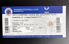Rangers panathinaikos qaulifie for sale  STIRLING