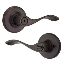 Usado, Maçaneta de porta de privacidade Kwikset Balboa bronze veneziano com fechadura para quarto ou banheiro comprar usado  Enviando para Brazil