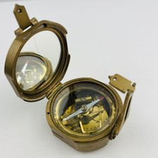 Instrumento de bolsillo Brunton náutico de latón vintage para regalo segunda mano  Embacar hacia Mexico
