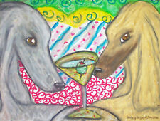 Afghan hound drinking for sale  Colbert