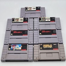 Lote de 7 jogos para SNES Mario Paint Super Scope 6 jogos esportivos Wheel Of Fortune comprar usado  Enviando para Brazil