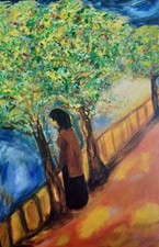 Nachdenkliche frau acrylmalere gebraucht kaufen  Marburg